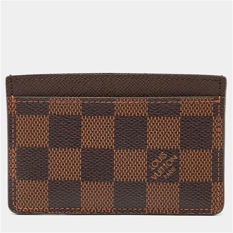 damier ebene canvas card holder.